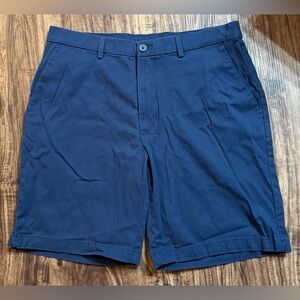Savane Men's Navy Blue Shorts Size 34 Chino Flat Front Style